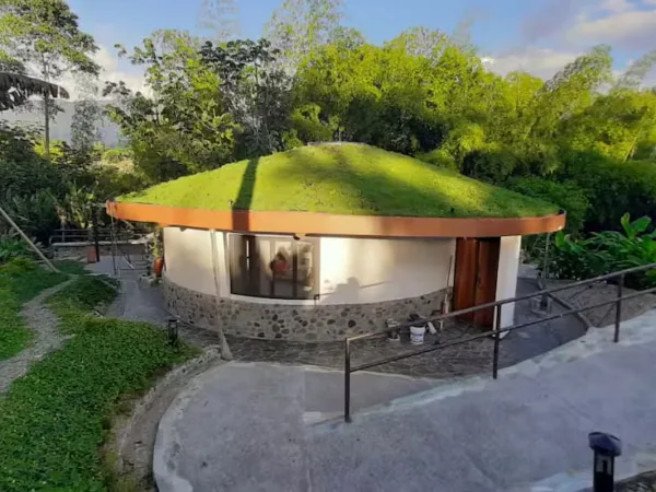 Small Round House with Living Roof